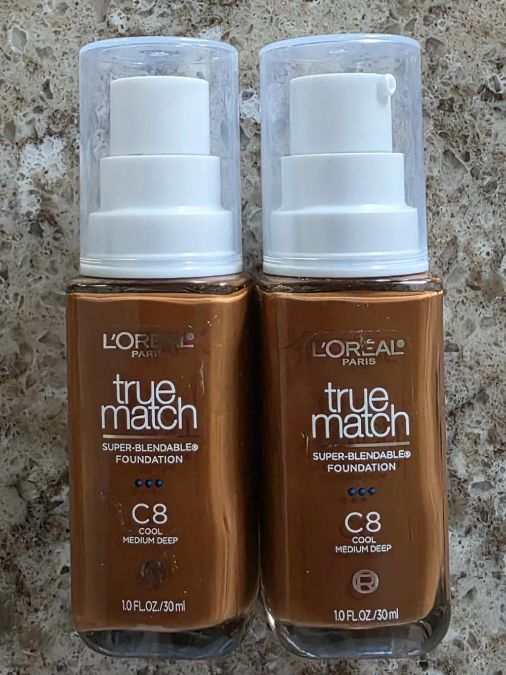 L'Oréal True Match Foundation C8 Cool Medium Deep Bundle of 2 New